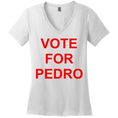 Vote Fro Pedro Ringer Women's V-Neck T-Shirt