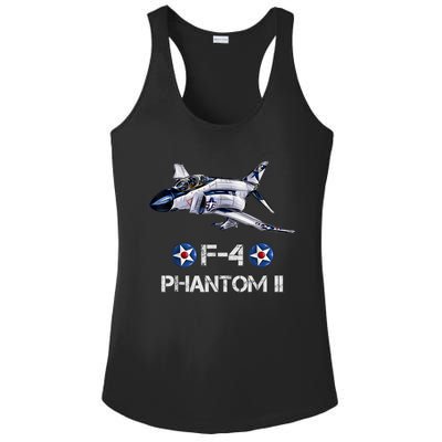 Vintage F4 Phantom II Jet Military Aviation Ladies PosiCharge Competitor Racerback Tank