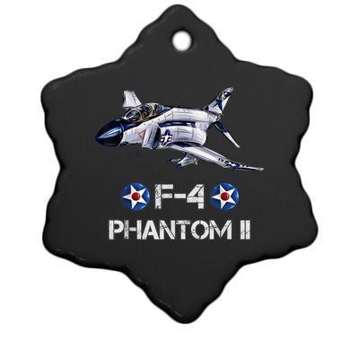 Vintage F4 Phantom II Jet Military Aviation Ceramic Star Ornament