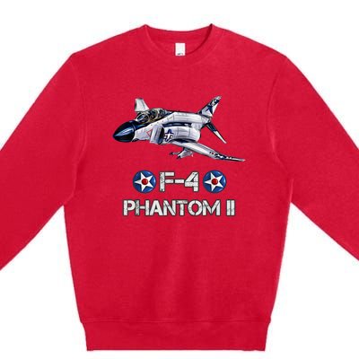 Vintage F4 Phantom II Jet Military Aviation Premium Crewneck Sweatshirt