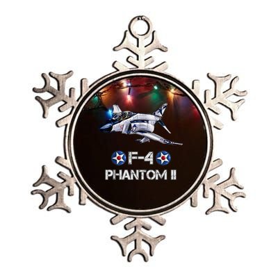 Vintage F4 Phantom II Jet Military Aviation Metallic Star Ornament