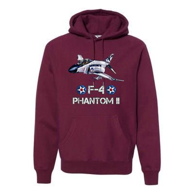 Vintage F4 Phantom II Jet Military Aviation Premium Hoodie