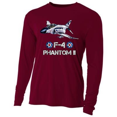 Vintage F4 Phantom II Jet Military Aviation Cooling Performance Long Sleeve Crew