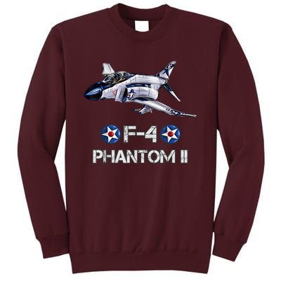 Vintage F4 Phantom II Jet Military Aviation Tall Sweatshirt