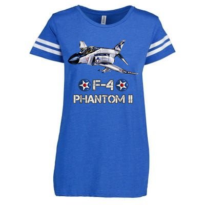 Vintage F4 Phantom II Jet Military Aviation Enza Ladies Jersey Football T-Shirt