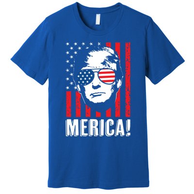 Vintage Flag Pro Donald Trump Tee 4th Of July Merica Gift Premium T-Shirt