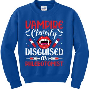 Vampire Funny Phlebotomist Phlebotomy Technician Nurse Gift Kids Sweatshirt