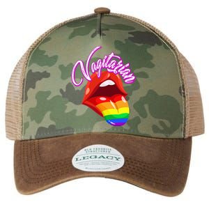 Vagitarian Funny Pride Rainbow LGBT Gay Lesbian Legacy Tie Dye Trucker Hat