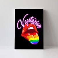 Vagitarian Funny Pride Rainbow LGBT Gay Lesbian Canvas