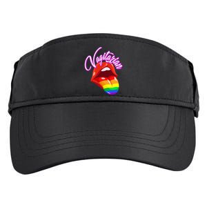 Vagitarian Funny Pride Rainbow LGBT Gay Lesbian Adult Drive Performance Visor