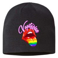 Vagitarian Funny Pride Rainbow LGBT Gay Lesbian Sustainable Beanie