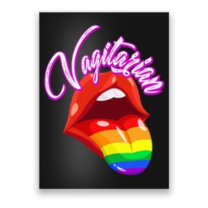 Vagitarian Funny Pride Rainbow LGBT Gay Lesbian Poster