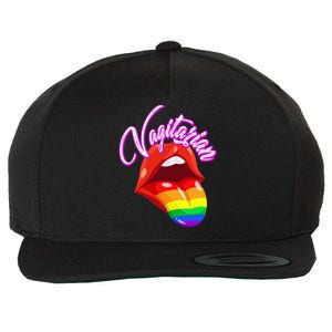 Vagitarian Funny Pride Rainbow LGBT Gay Lesbian Wool Snapback Cap