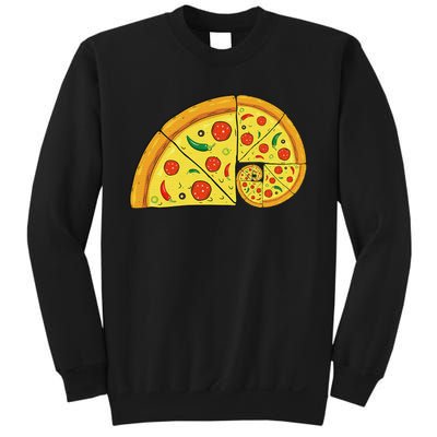 vintage Fibonacci Pizza Funny Math Teacher Sweatshirt