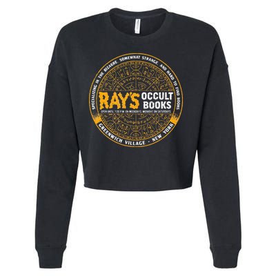 Vintage Funny Quote RayS Occult Retro Spiritual Books Cropped Pullover Crew