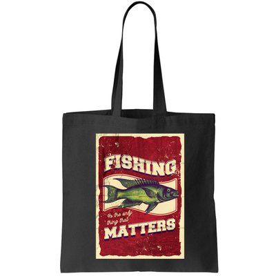 Vintage Fishing Quote Poster Design Bag