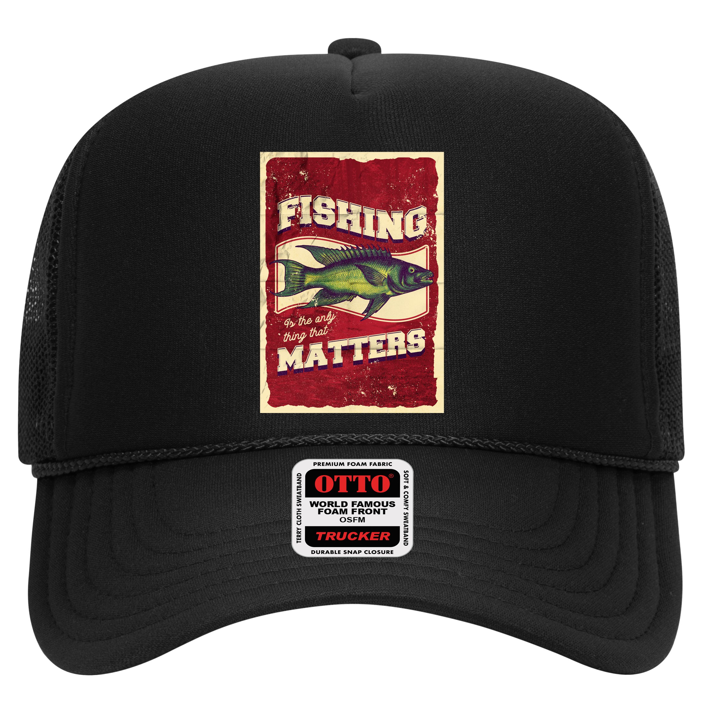 Vintage Fishing Quote Poster Design Hat