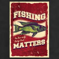Vintage Fishing Quote Poster Design Hat