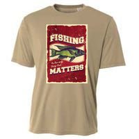 Vintage Fishing Quote Poster Design Cooling Performance Crew T-Shirt