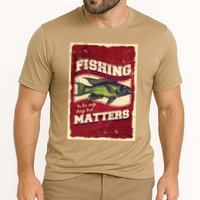 Vintage Fishing Quote Poster Design Cooling Performance Crew T-Shirt