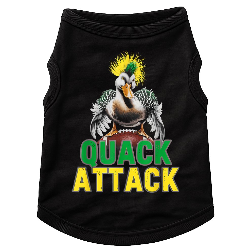 Vintage Funny Quack Attack White Green And Yellow Duck Doggie Tank