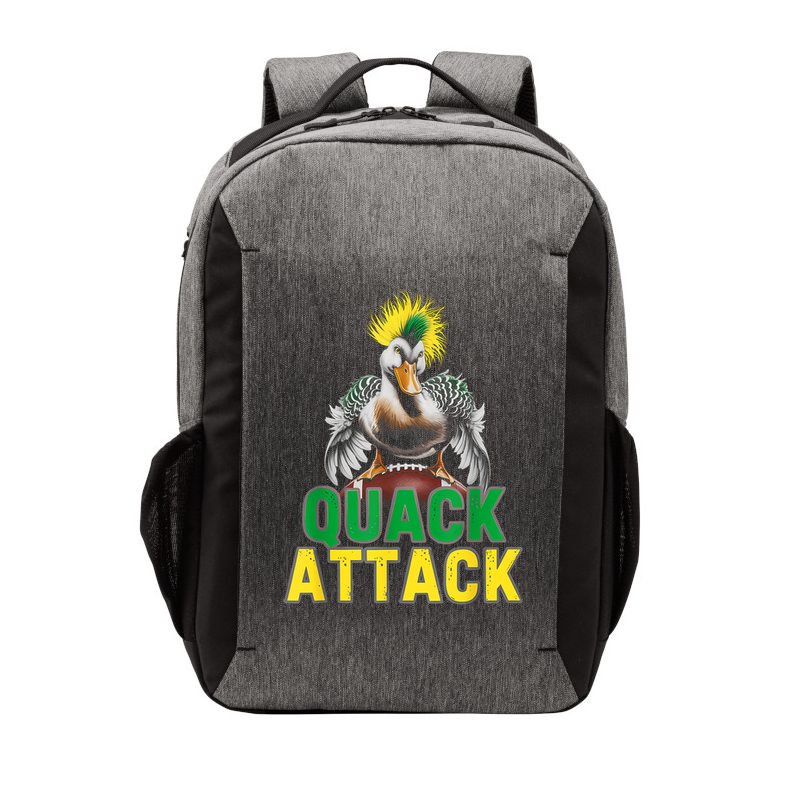 Vintage Funny Quack Attack White Green And Yellow Duck Vector Backpack