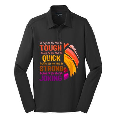 Volleyball Funny Quote Great For Teenage High School Player Cool Gift Silk Touch Performance Long Sleeve Polo