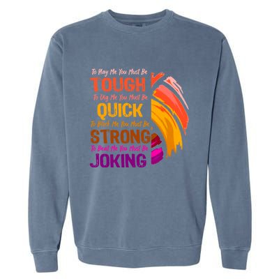 Volleyball Funny Quote Great For Teenage High School Player Cool Gift Garment-Dyed Sweatshirt