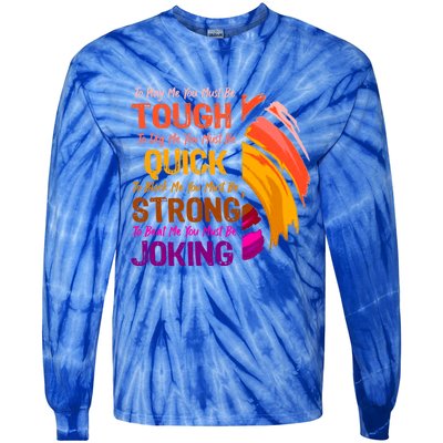 Volleyball Funny Quote Great For Teenage High School Player Cool Gift Tie-Dye Long Sleeve Shirt