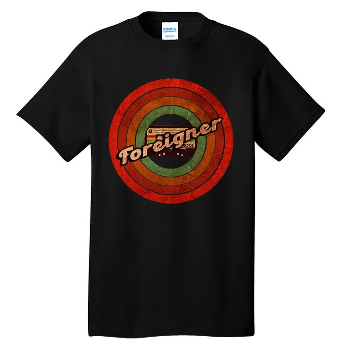 Vintage Foreigner Retro Cassette 90s Rock Music Tall T-Shirt