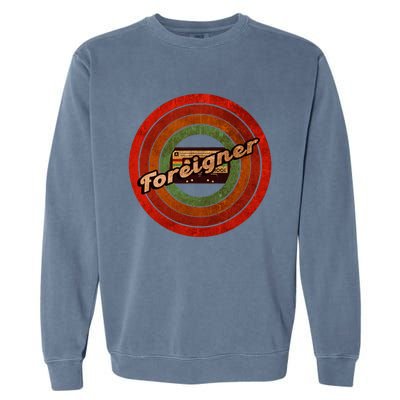 Vintage Foreigner Retro Cassette 90s Rock Music Garment-Dyed Sweatshirt