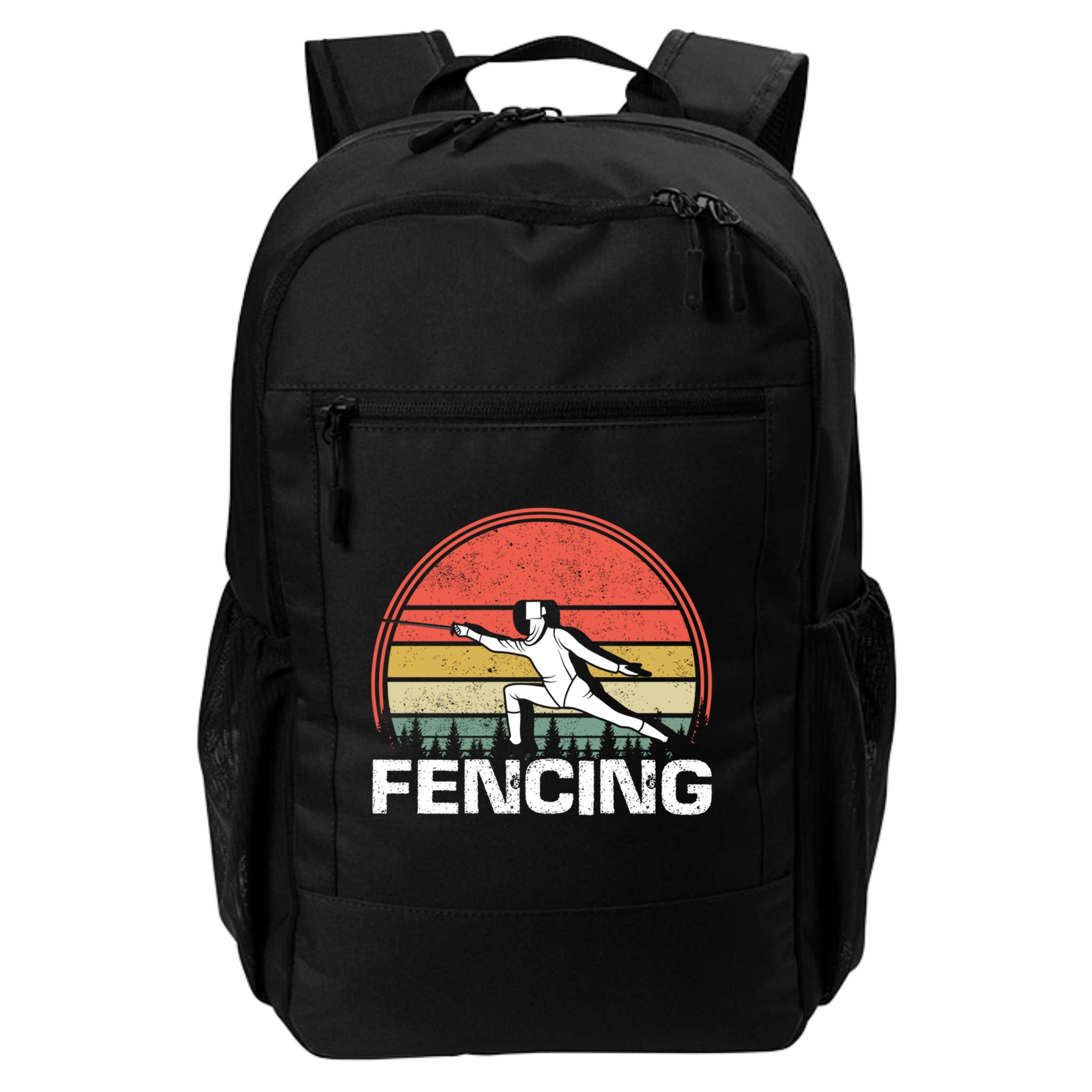 Vintage Fencer Retro Fencing Sports Duel Fight Saber Rapier Gift Backpack