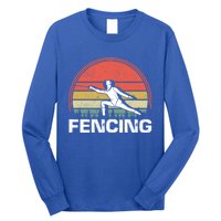 Vintage Fencer Retro Fencing Sports Duel Fight Saber Rapier Gift Long Sleeve Shirt