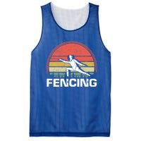 Vintage Fencer Retro Fencing Sports Duel Fight Saber Rapier Gift Mesh Reversible Basketball Jersey Tank