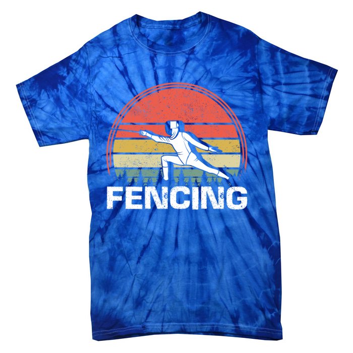 Vintage Fencer Retro Fencing Sports Duel Fight Saber Rapier Gift Tie-Dye T-Shirt