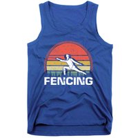 Vintage Fencer Retro Fencing Sports Duel Fight Saber Rapier Gift Tank Top