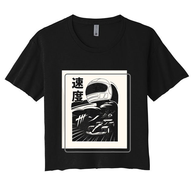 Vintage Formula Racing Raceway Fan Crop Top