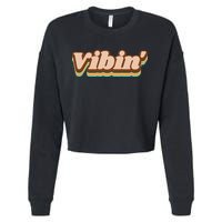 Vibin Fun Retro Cropped Pullover Crew