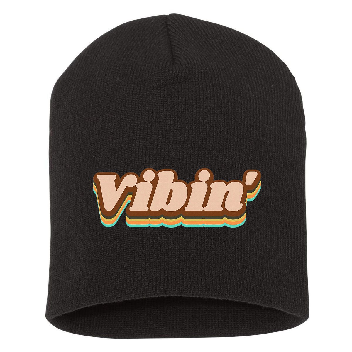 Vibin Fun Retro Short Acrylic Beanie