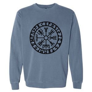 Vegvisir Futhark Runes Navigator Vikings Garment-Dyed Sweatshirt