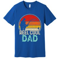 Vintage Fishing Reel Cool Dad Funny Fathers Day Dad Funny Gift Premium T-Shirt