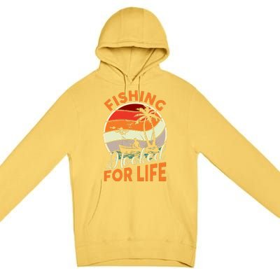 Vintage Fishing Retro Graphic Premium Pullover Hoodie