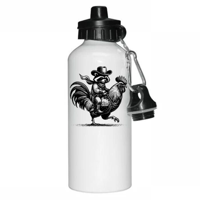 Vintage Funny Raccoon With Cowboy Hat Aluminum Water Bottle