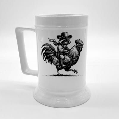 Vintage Funny Raccoon With Cowboy Hat Beer Stein