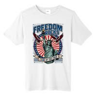 Vintage Freedom Rocks Land Of The Free 4th Of July Tall Fusion ChromaSoft Performance T-Shirt