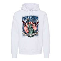 Vintage Freedom Rocks Land Of The Free 4th Of July Premium Hoodie