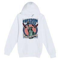 Vintage Freedom Rocks Land Of The Free 4th Of July Premium Pullover Hoodie