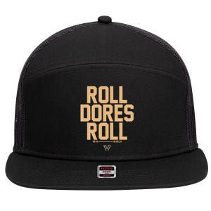 Vanderbilt Football Roll Dores Roll 7 Panel Mesh Trucker Snapback Hat