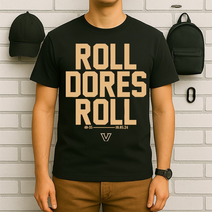 Vanderbilt Football Roll Dores Roll T-Shirt