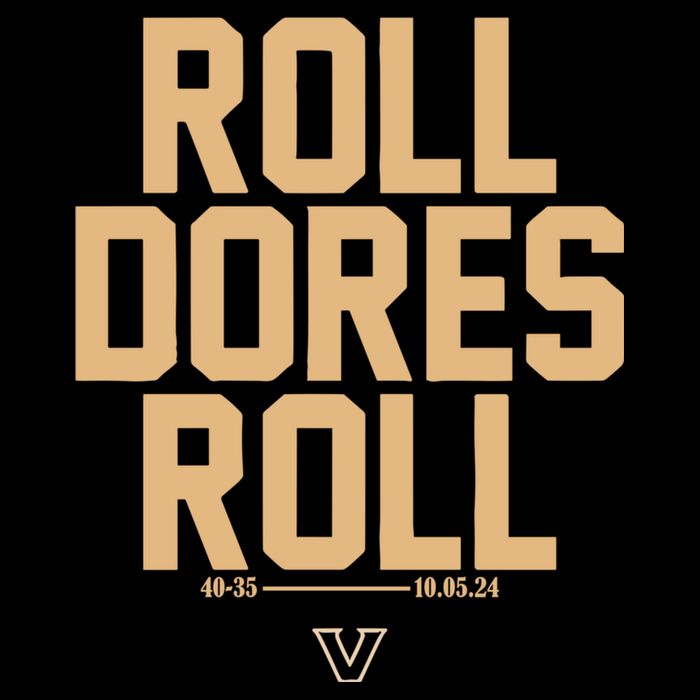 Vanderbilt Football Roll Dores Roll T-Shirt